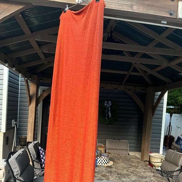 Women’s Sparkly Rust Skirt Size L - Picture 2 of 4